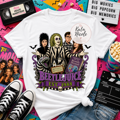 80s Movie Nostalgia PNG | Striped Suit Ghost