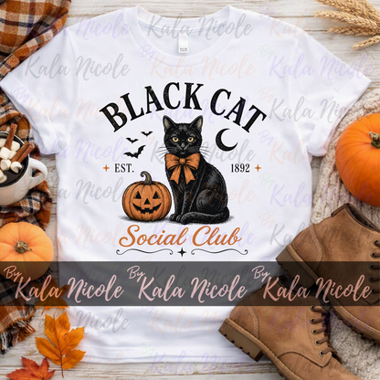 Black Cat Social Club PNG | Fall Halloween