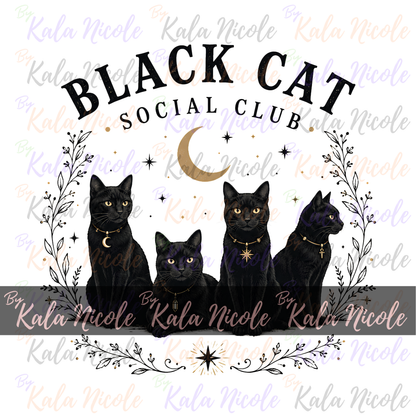 Black Cat Social Club PNG
