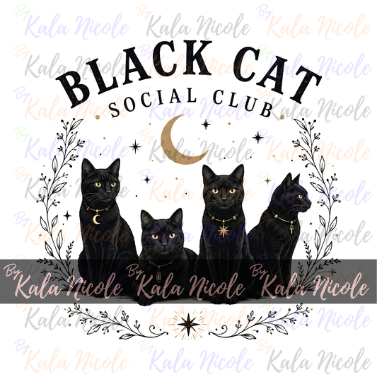 Black Cat Social Club PNG