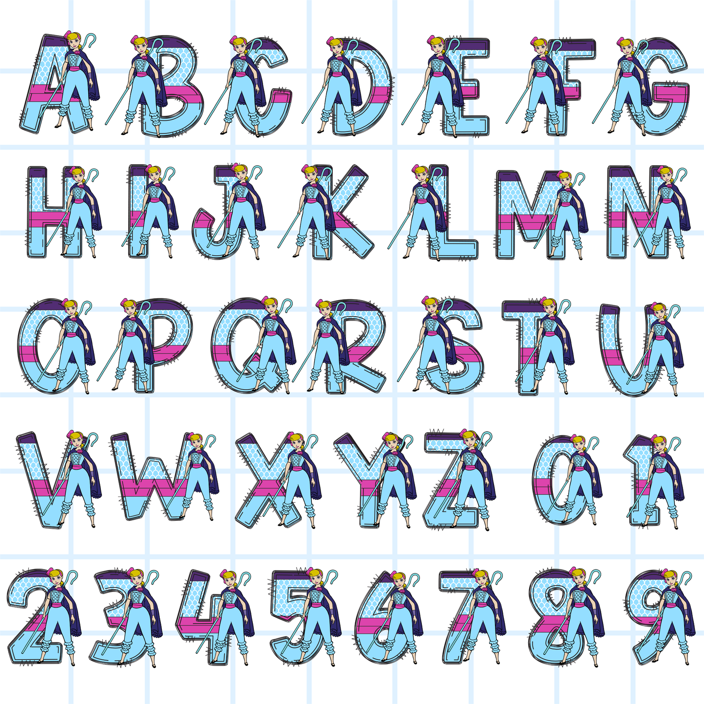 Toy Story Alphabet PNG Bundle | ABC 123