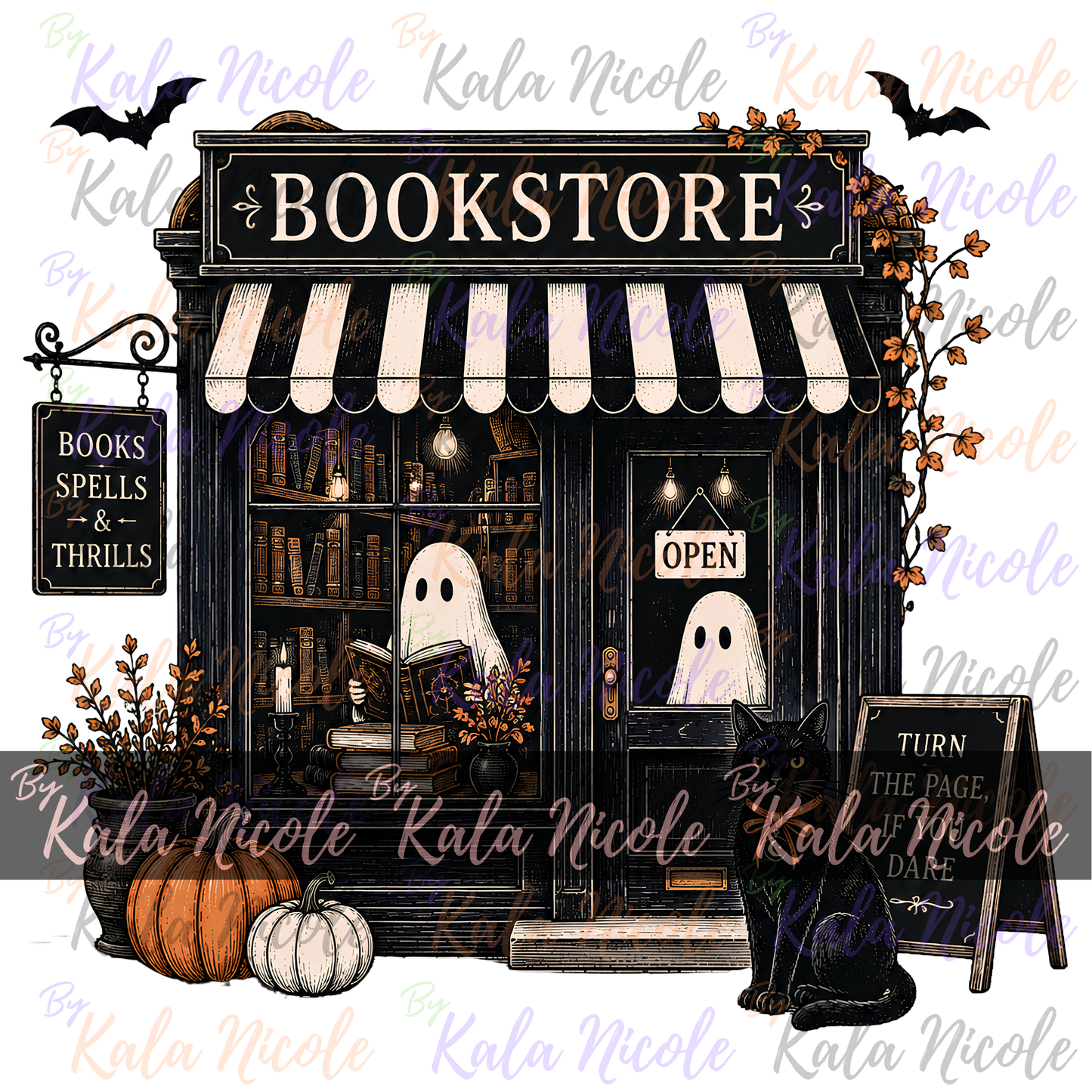 Spooky Bookstore PNG