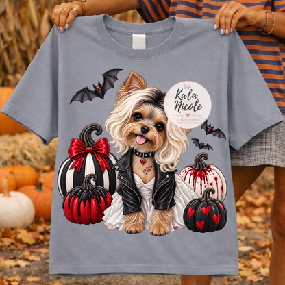 Yorkshire Terrier Bride of Chucky Halloween PNG