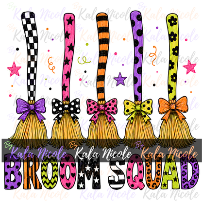 Broom Squad PNG Bundle | Trendy Halloween PNG | Fall PNG | Cute Witch Clipart (Digital Download)