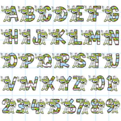 Toy Story Alphabet PNG Bundle | ABC 123