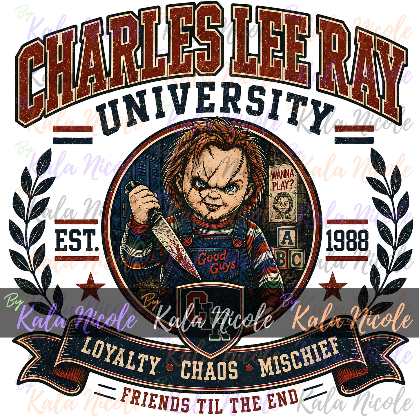 Charles Lee University PNG | Vintage College Horror PNG