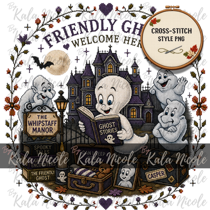 Casper Cross-Stitch PNG | The Friendly Ghost