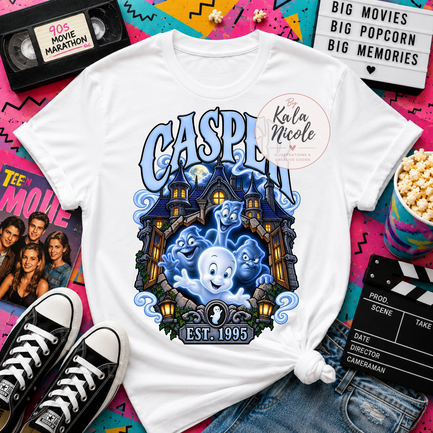 90s Spooky Movie Nostalgia PNG Bundle