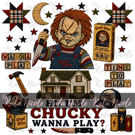 Horror Child's Play Quilt PNG | Chucky
