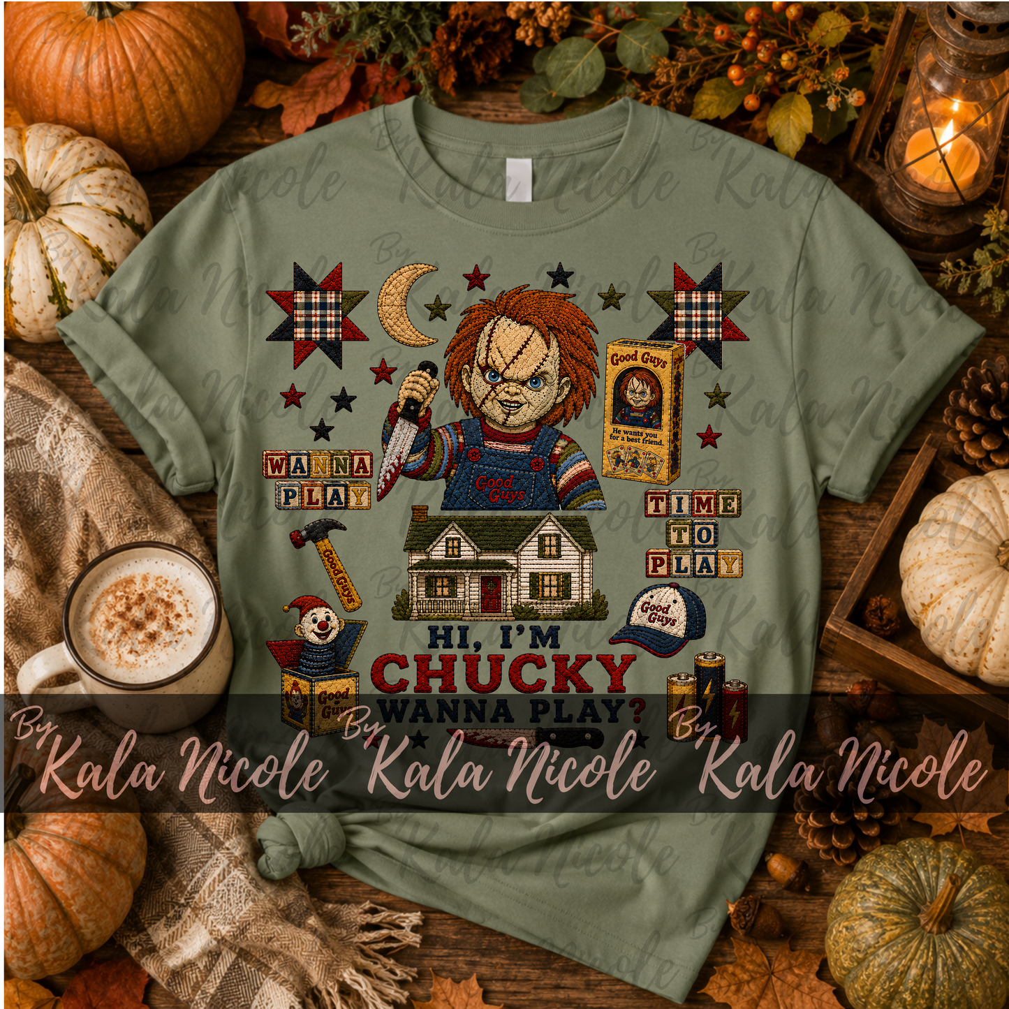 Horror Child's Play Quilt PNG | Chucky