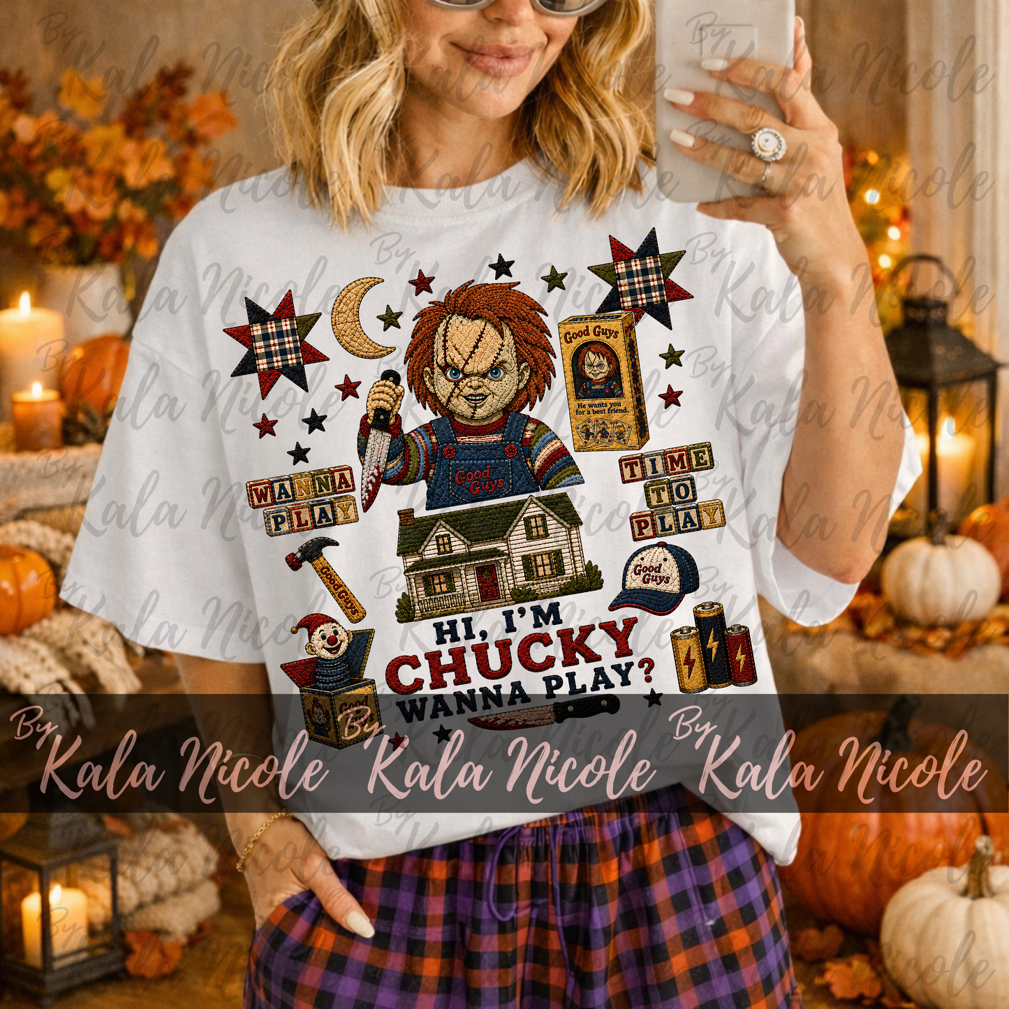 Horror Child's Play Quilt PNG | Chucky