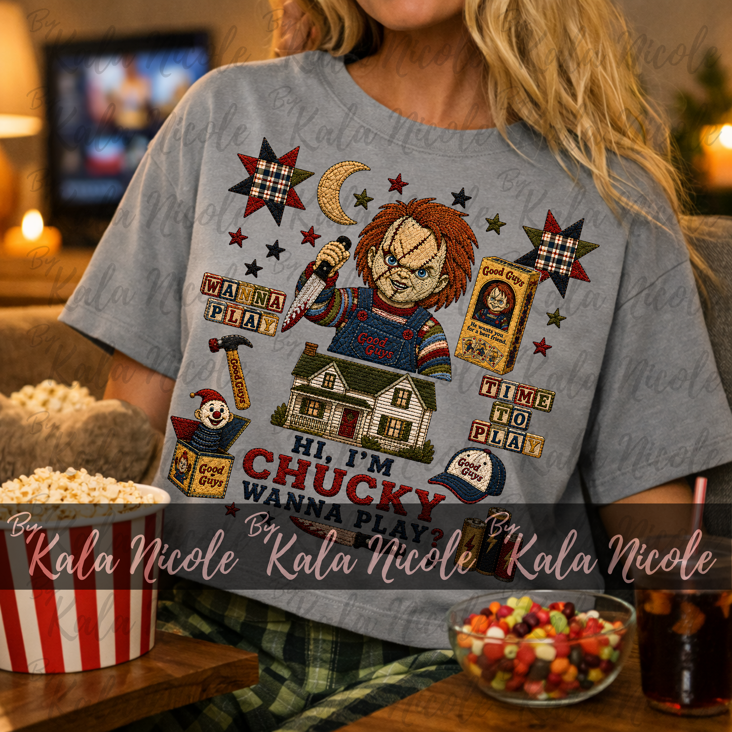 Horror Child's Play Quilt PNG | Chucky