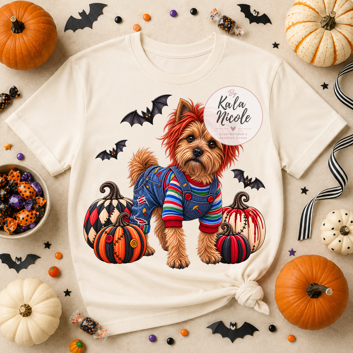 Yorkshire Terrier Chucky Halloween PNG