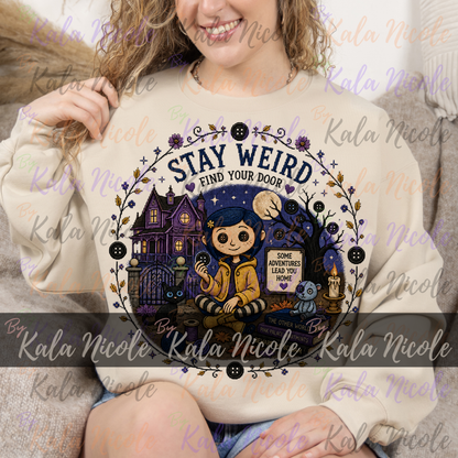 Coraline Cross-Stitch PNG | Stay Weird
