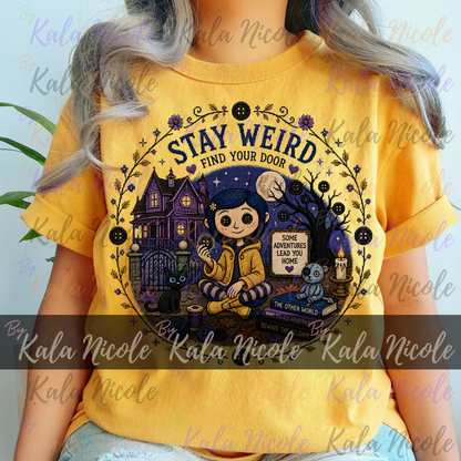 Coraline Cross-Stitch PNG | Stay Weird