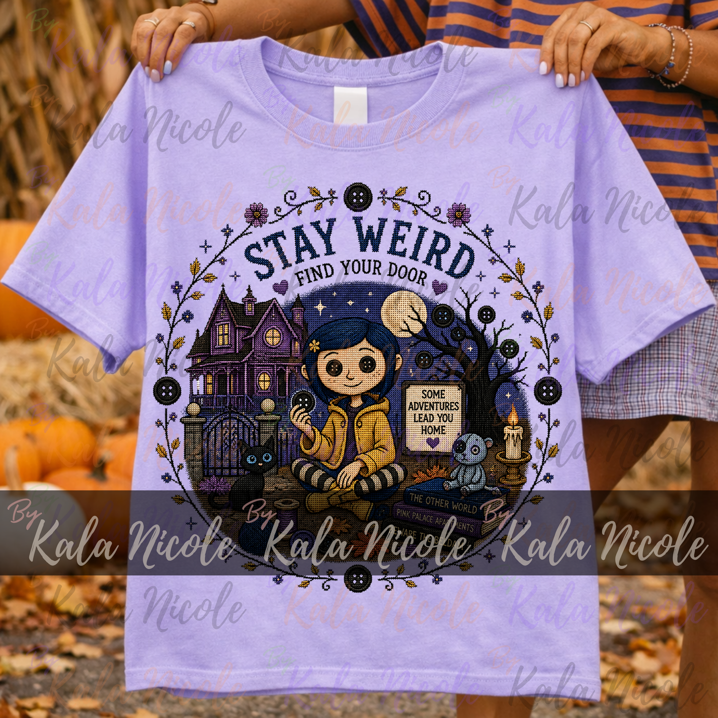 Coraline Cross-Stitch PNG | Stay Weird