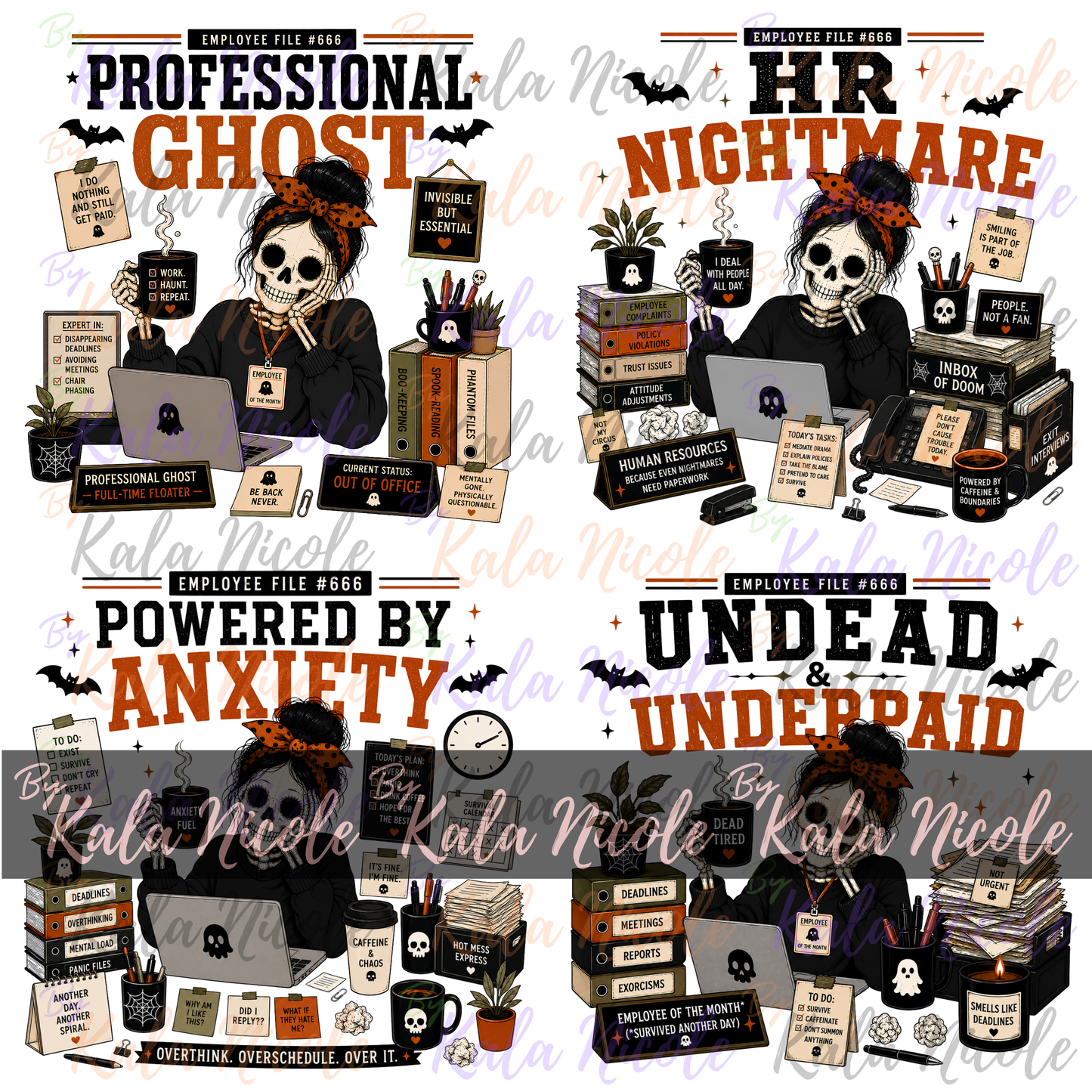 Corporate Humor Halloween PNG Bundle