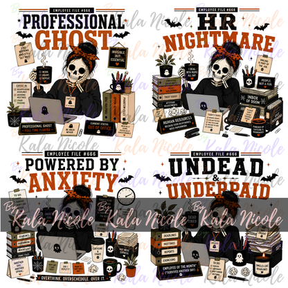 Corporate Humor Halloween PNG Bundle