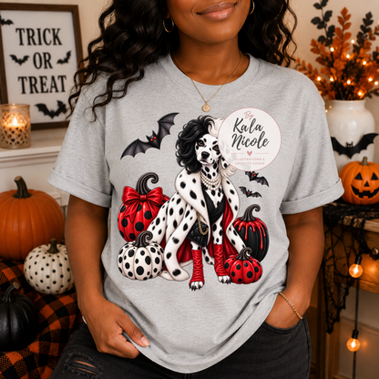 Dalmatian Cruella De Vil Halloween PNG