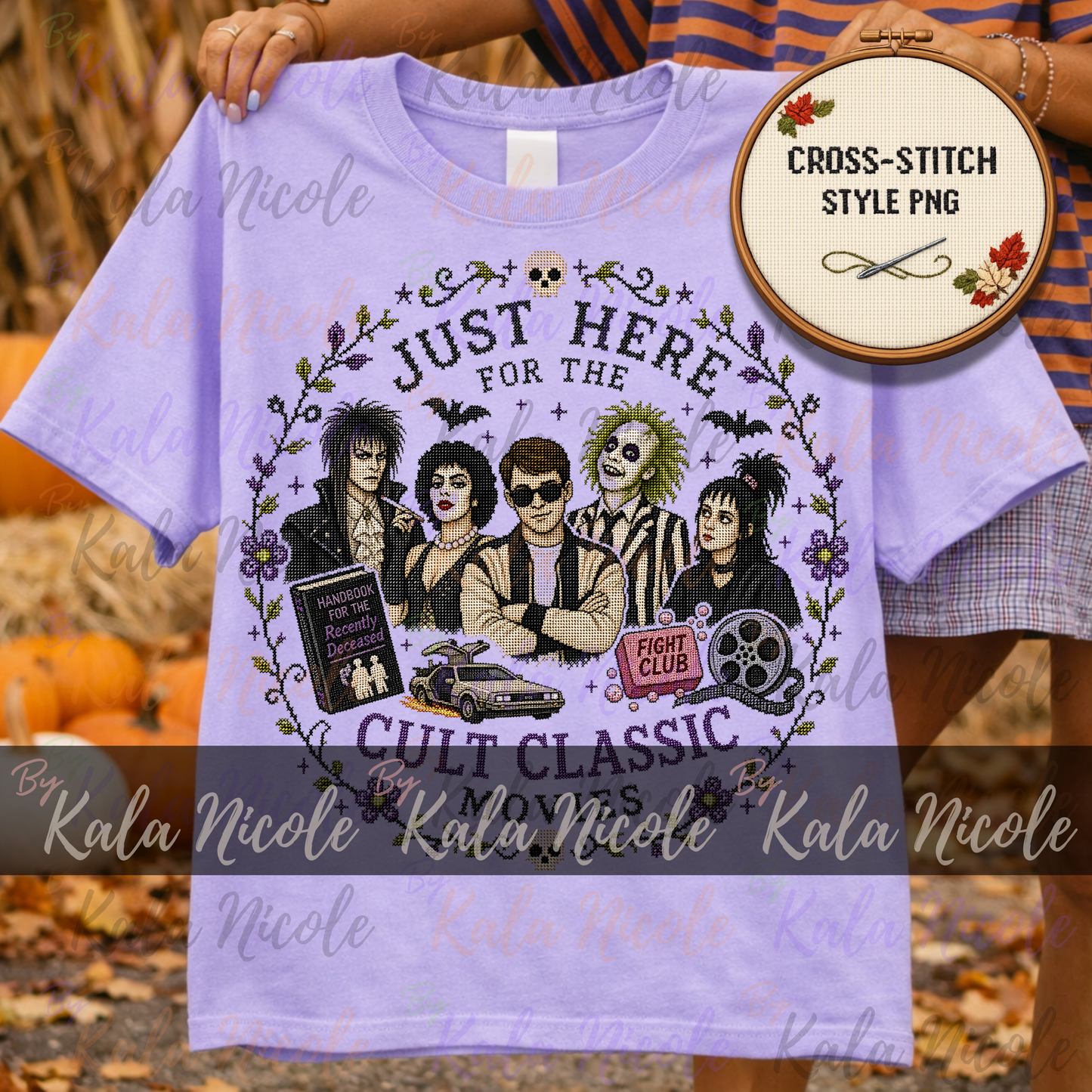Just Here for the Movies Cross-Stitch PNG | Cult Classic