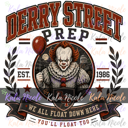 Derry Street Prep PNG | Vintage College Horror PNG