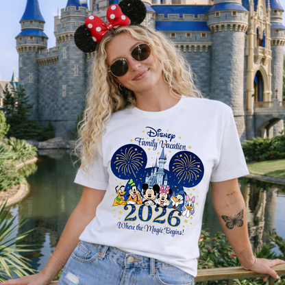 2026 Disney Family Vacation PNG | Mickey Mouse & Friends v2
