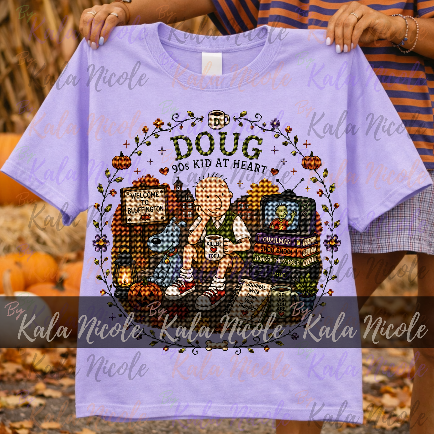 Doug Fall Cross-Stitch PNG | 90s Kid
