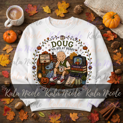 Doug Fall Cross-Stitch PNG | 90s Kid