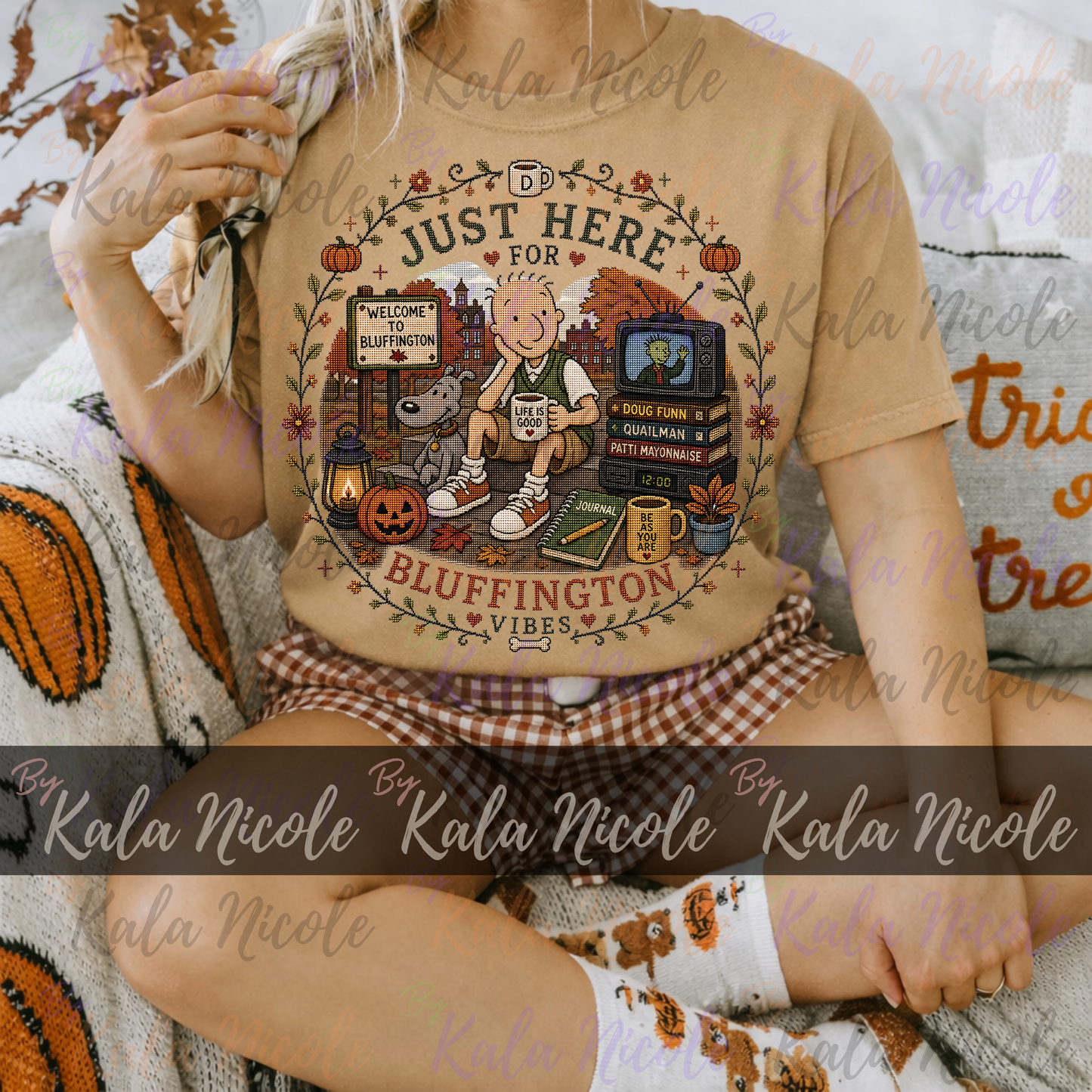 Doug Fall Cross-Stitch PNG | Bluffington Vibes