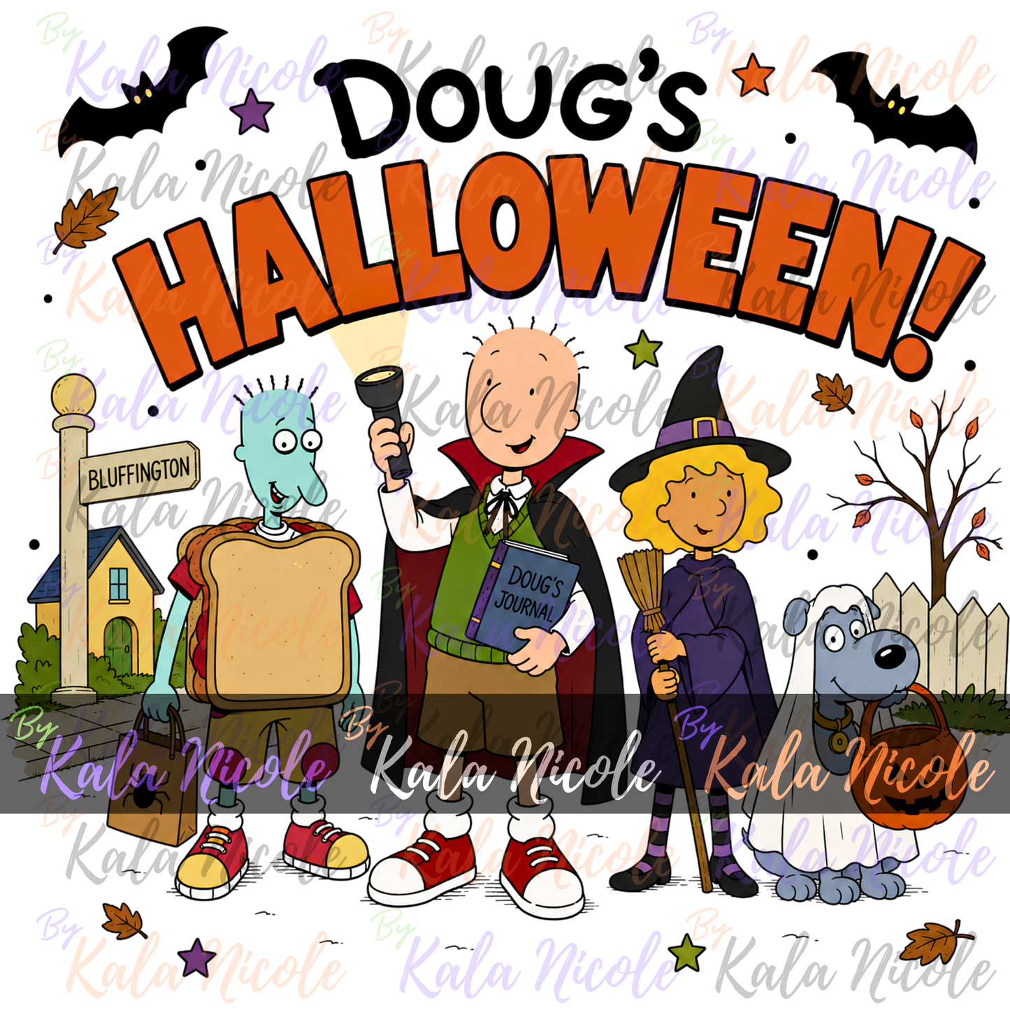 90s Cartoon Doug's Halloween PNG