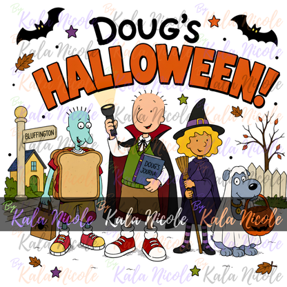90s Cartoon Doug's Halloween PNG