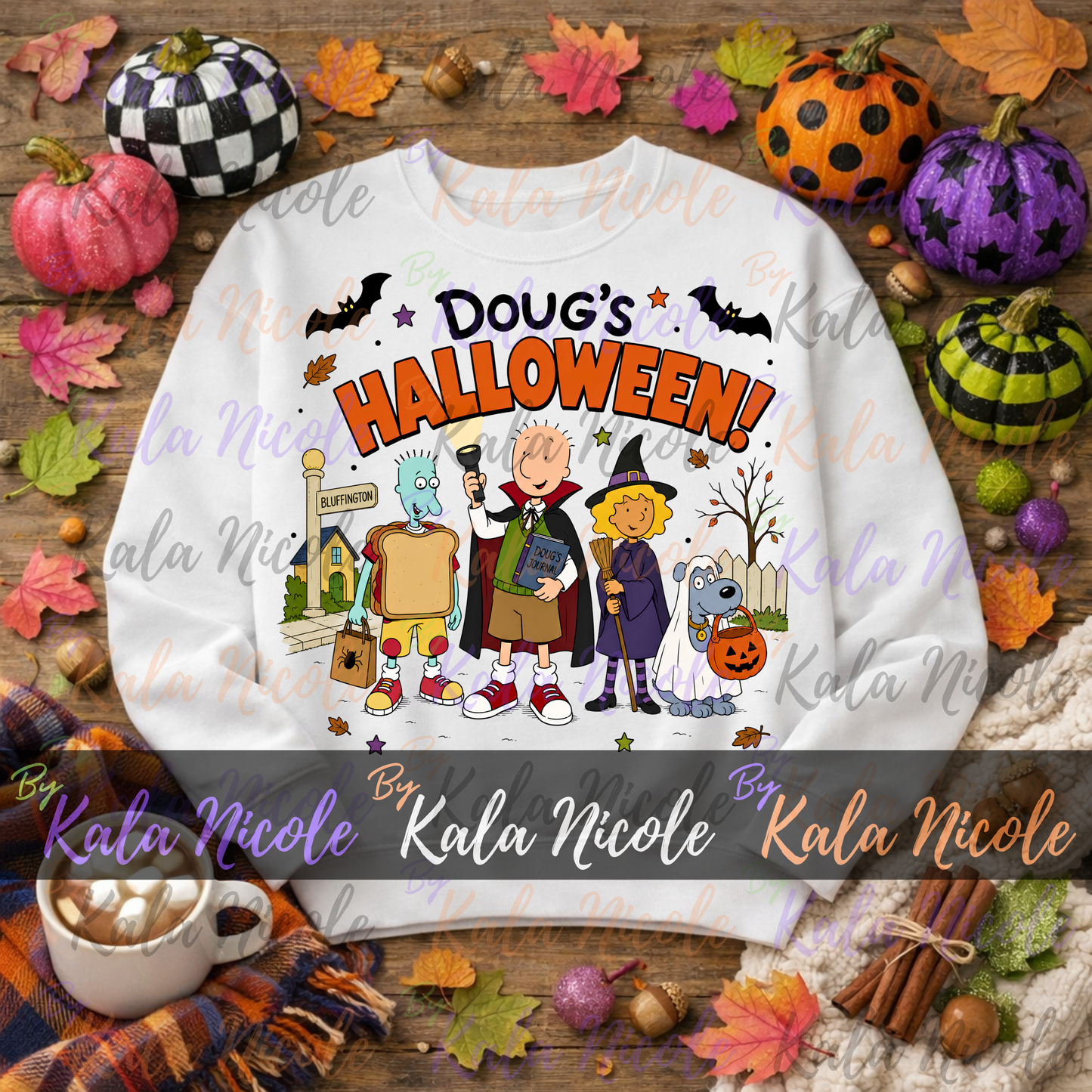 90s Cartoon Doug's Halloween PNG