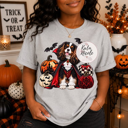 Cavalier King Charles Spaniel Dracula Halloween PNG