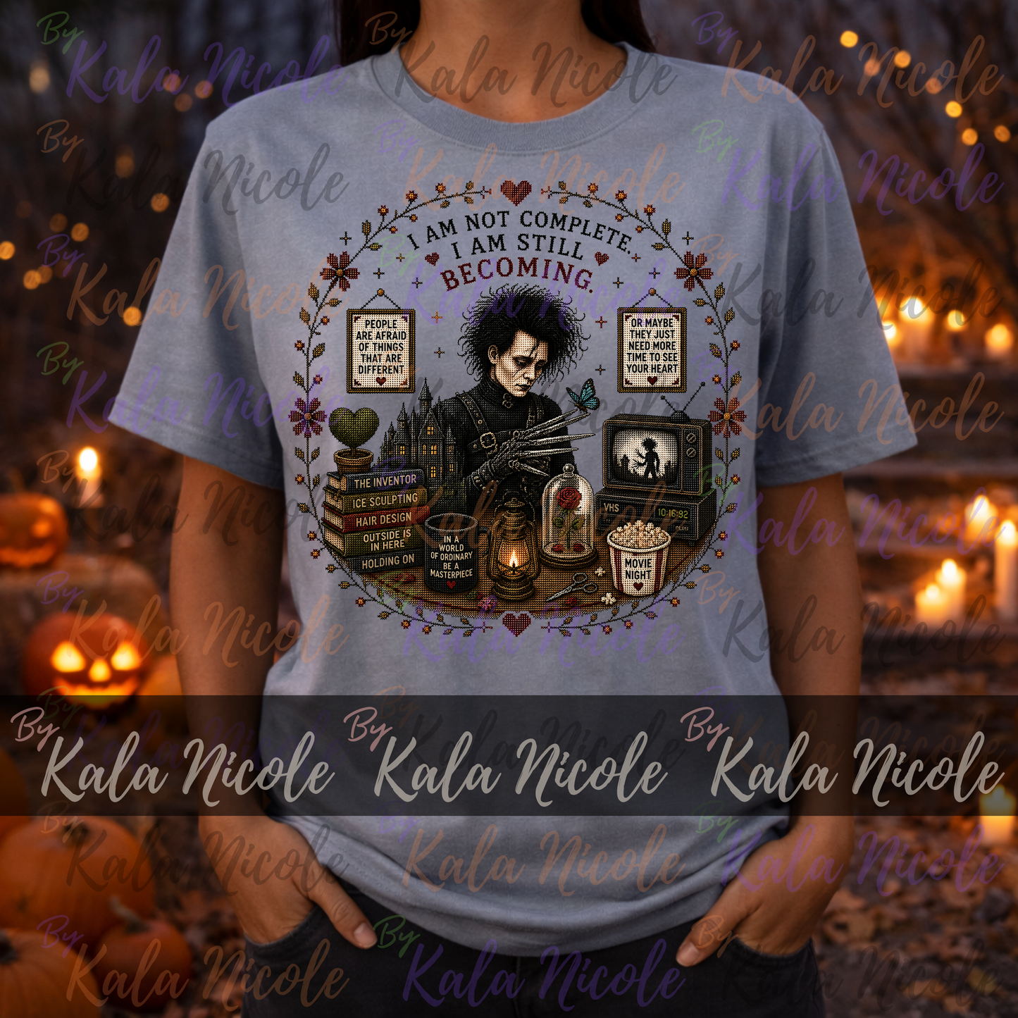 Edward Scissorhands Cross-Stitch PNG | I Am Still Becoming