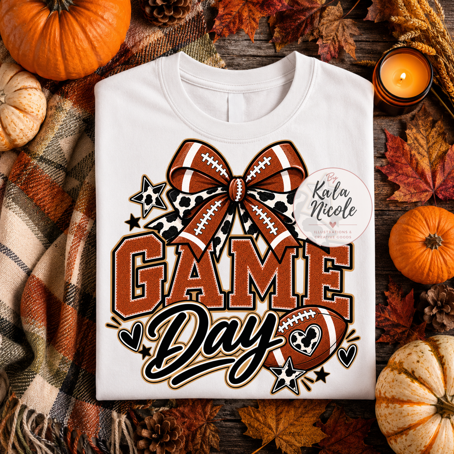 Football Mama Cow Print PNG