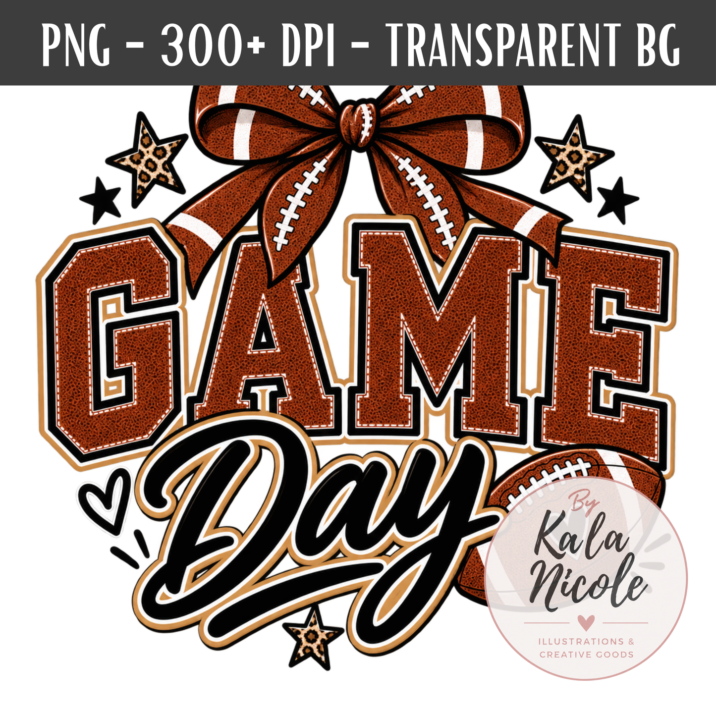 Football Mama Leopard Print Game Day PNG