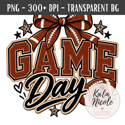 Football Mama Leopard Print Game Day PNG
