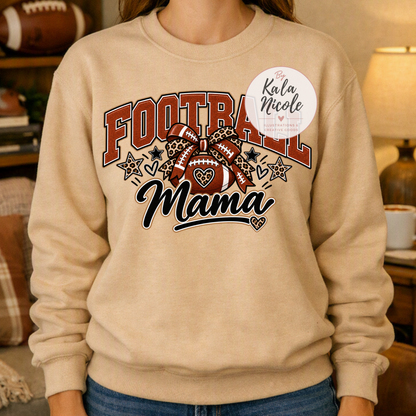 Football Mama Leopard Print PNG