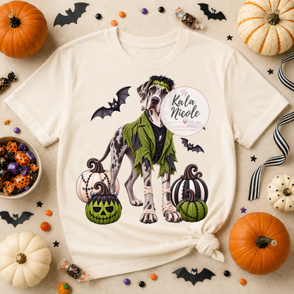 Great Dane Frankenstein Halloween PNG