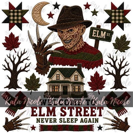 Horror Nightmare Quilt PNG | Freddy Krueger