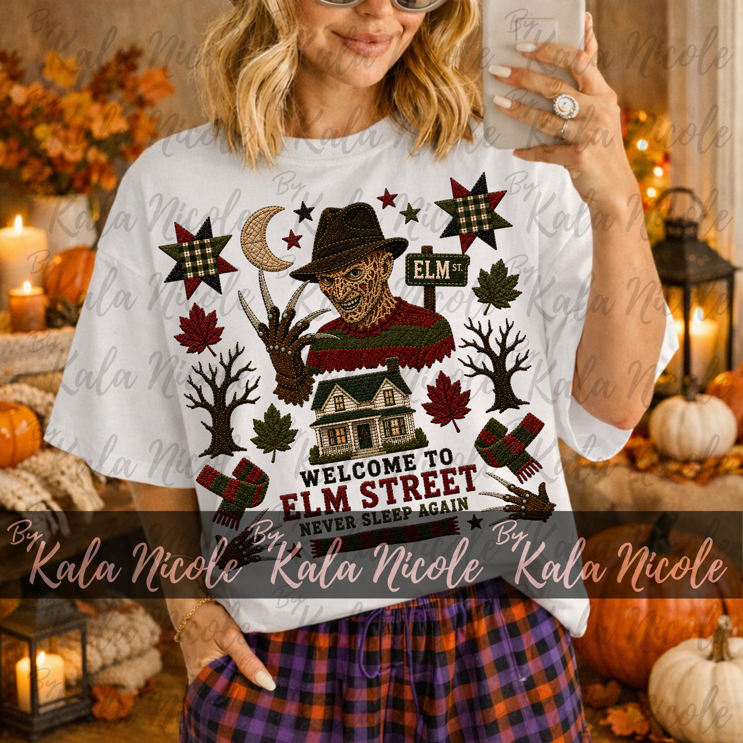 Horror Nightmare Quilt PNG | Freddy Krueger