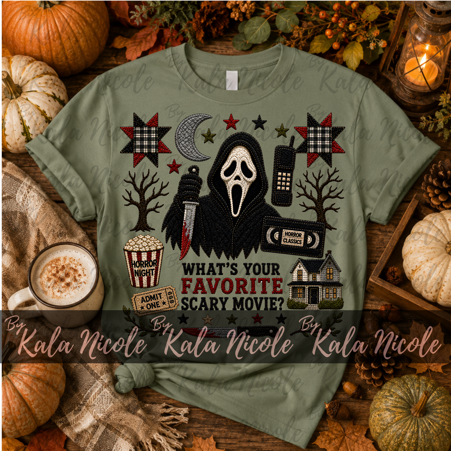 Horror Scream Quilt PNG | Ghostface