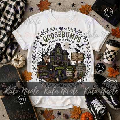 Goosebumps Cross-Stitch PNG | Read At Your Own Risk
