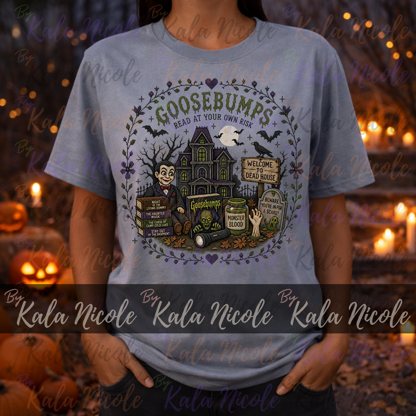 Goosebumps Cross-Stitch PNG | Read At Your Own Risk