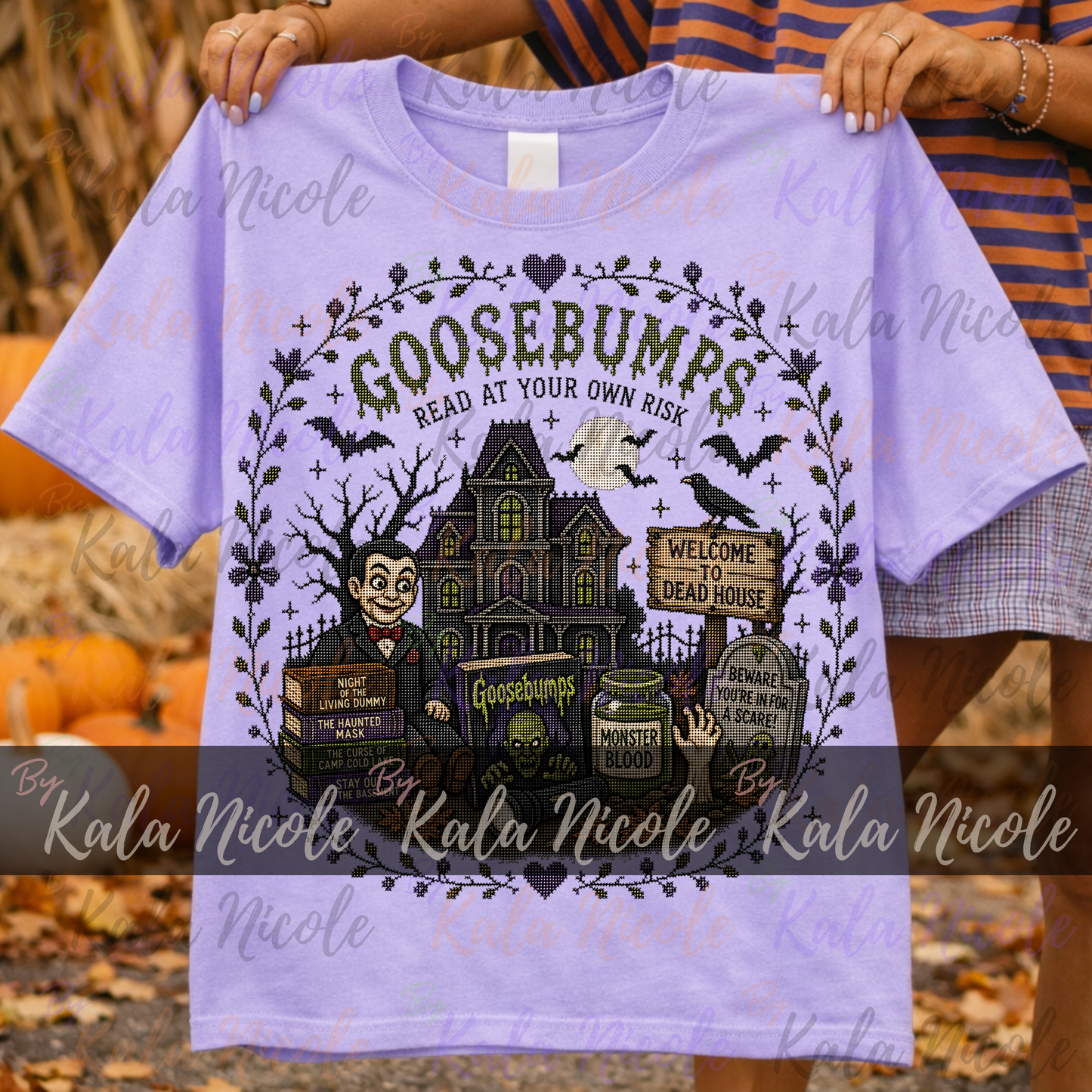 Goosebumps Cross-Stitch PNG | Read At Your Own Risk