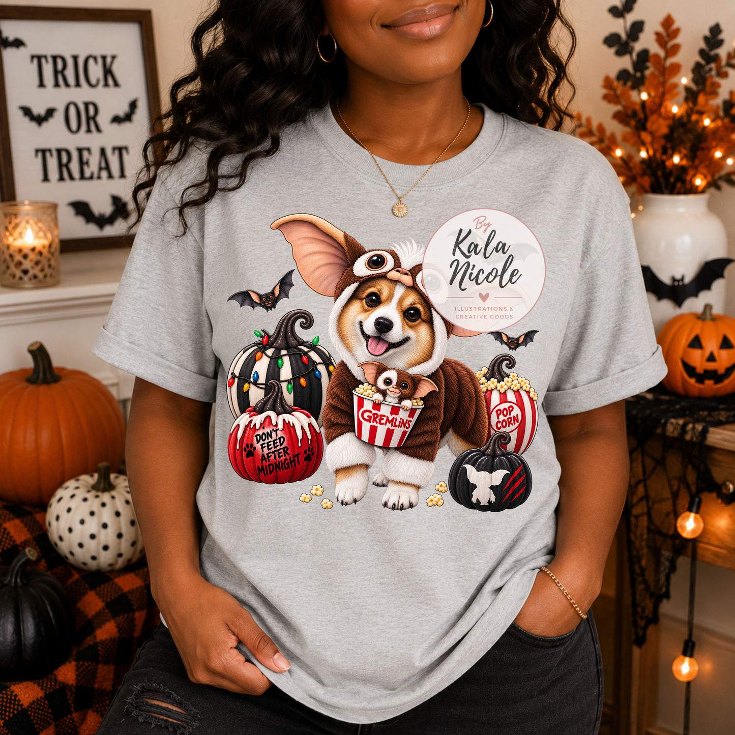 Corgi Gizmo Gremlins Halloween PNG