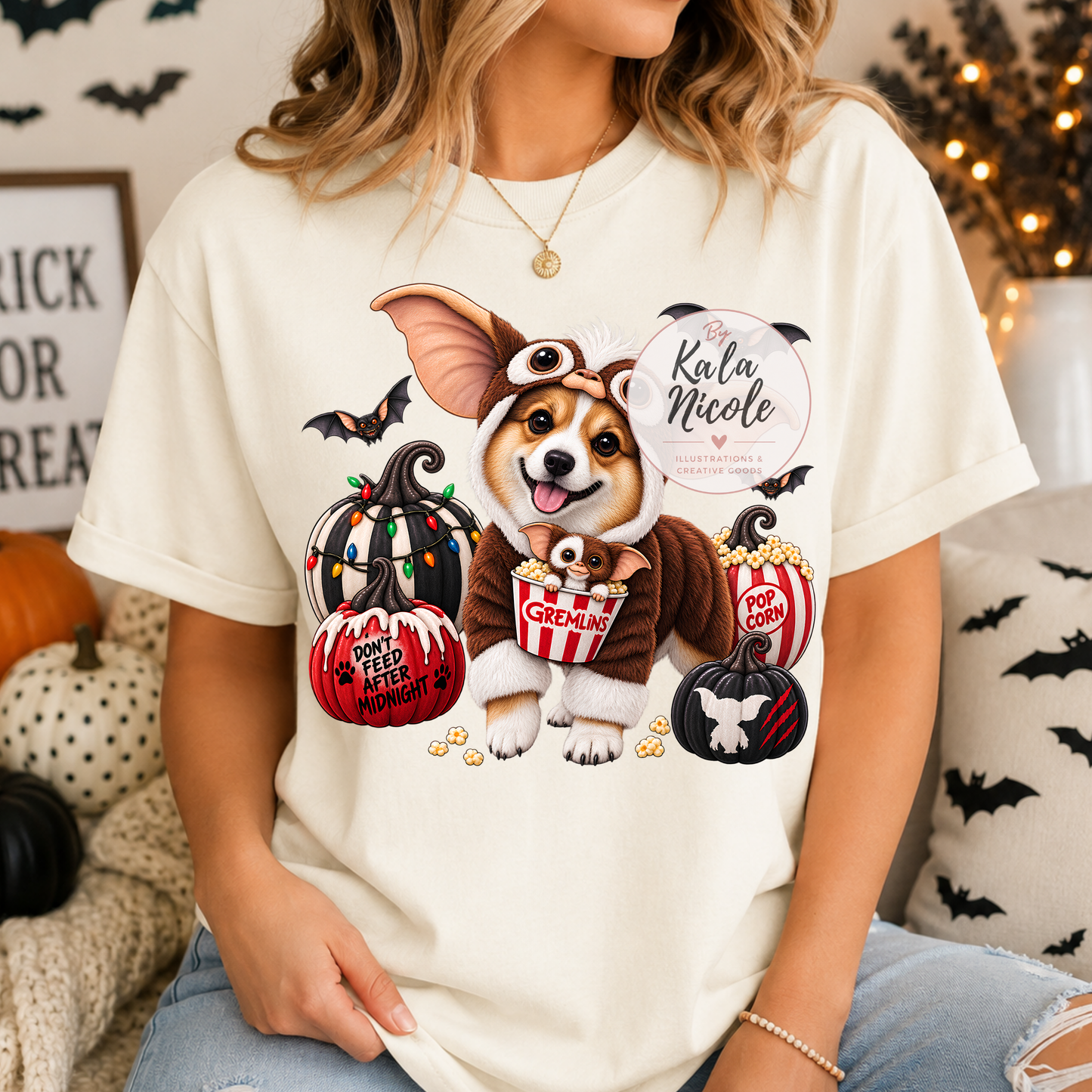 Corgi Gizmo Gremlins Halloween PNG