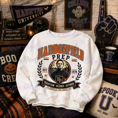 Haddonfield Prep PNG | Vintage College Horror PNG