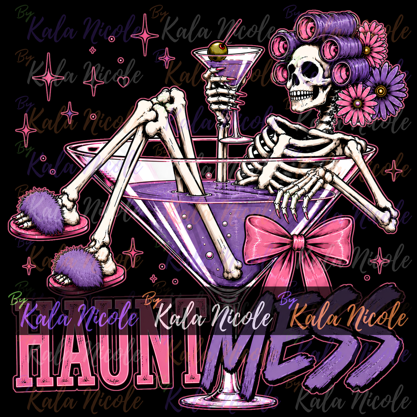 Haunt Mess PNG Bundle | Trendy Halloween PNG | Fall PNG | Cute Skeleton Clipart (Digital Download)
