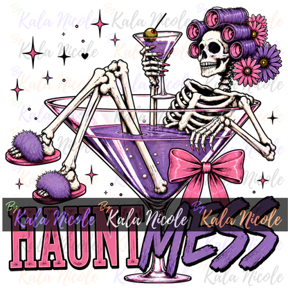 Haunt Mess PNG Bundle | Trendy Halloween PNG | Fall PNG | Cute Skeleton Clipart (Digital Download)